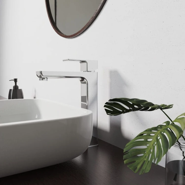 Bateria umywalkowa wysoka Aquila Chrome Lavita