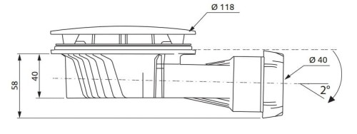 Syfon brodzikowy Radaway R400 SLIM PLUS 90 mm