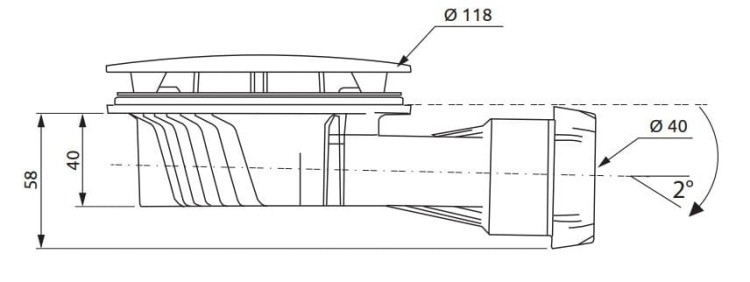 Syfon brodzikowy Radaway R400 SLIM PLUS 90 mm
