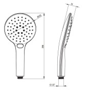 Słuchawka prysznicowa 3-funkcyjna Lupo Deante