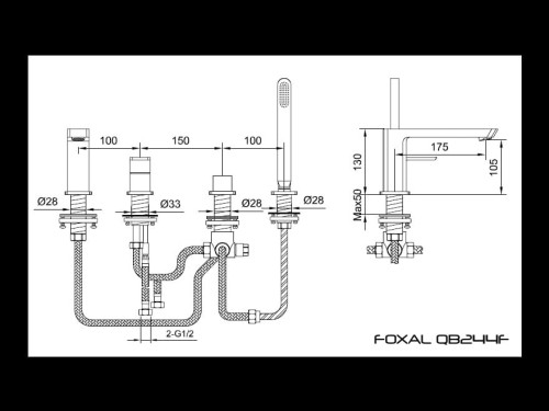 Bateria wannowa KOHLMAN Foxal QB244F