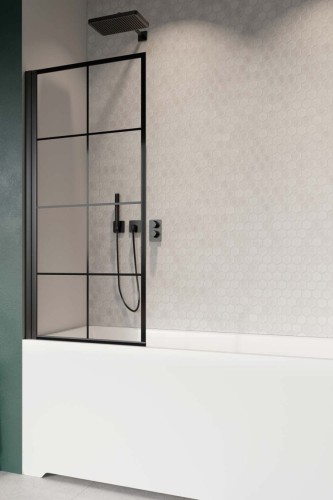 Parawan nawannowy Radaway Nes 8 Black PNJ I Factory lewy