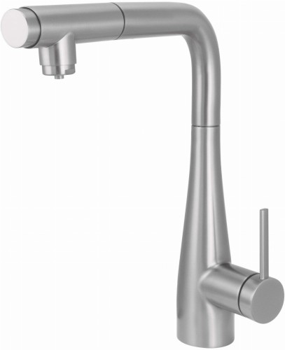 Bateria kuchenna z wyciąganą wylewką stal szczotkowana Eridan Deante