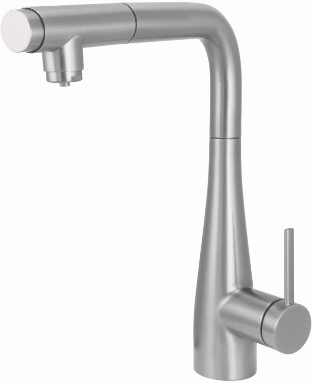 Bateria kuchenna z wyciąganą wylewką stal szczotkowana Eridan Deante