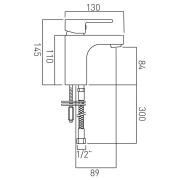 Bateria umywalkowa z korkiem klik klak Vado Life