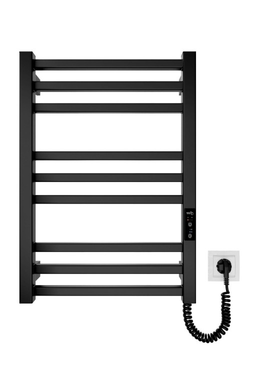 Grzejnik elektryczny suchy HF London 57x43 czarny mat Hygge Family