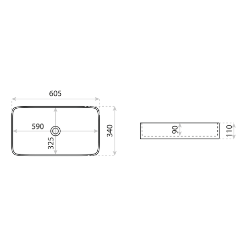 Umywalka nablatowa Pasana White Mat Lavita