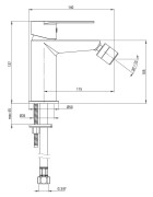 Bateria bidetowa stojąca nero czarna Alpinia Deante