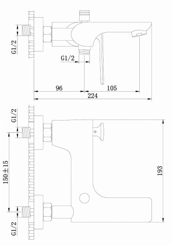 Bateria wannowa natynkowa Experience KOHLMAN QW110E