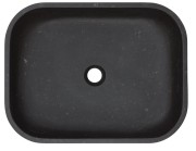 Umywalka kamienna nablatowa Galeras AD naturalnie czarny granit