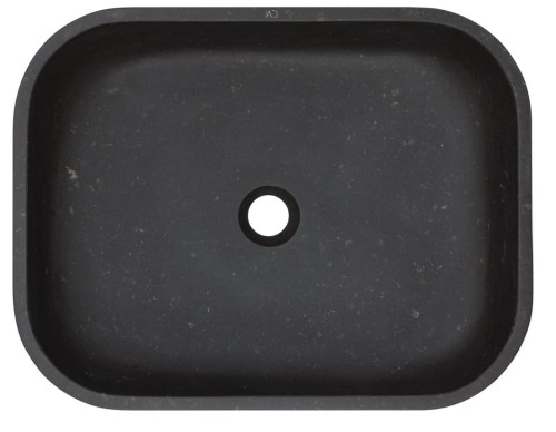 Umywalka kamienna nablatowa Galeras AD naturalnie czarny granit