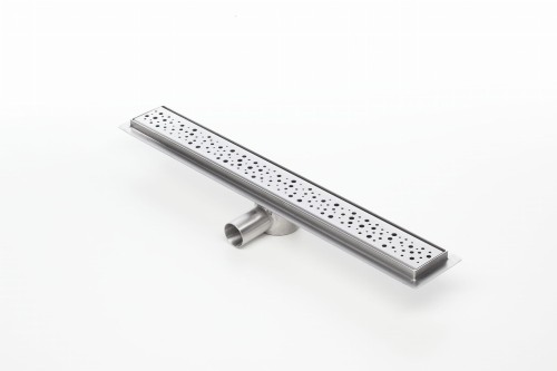 Odpływ liniowy z flanszą i metalowym syfonem Kesmet 60 cm z rusztem Chaos