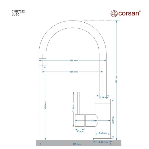 Bateria corsan cmb7522gl lugo złota