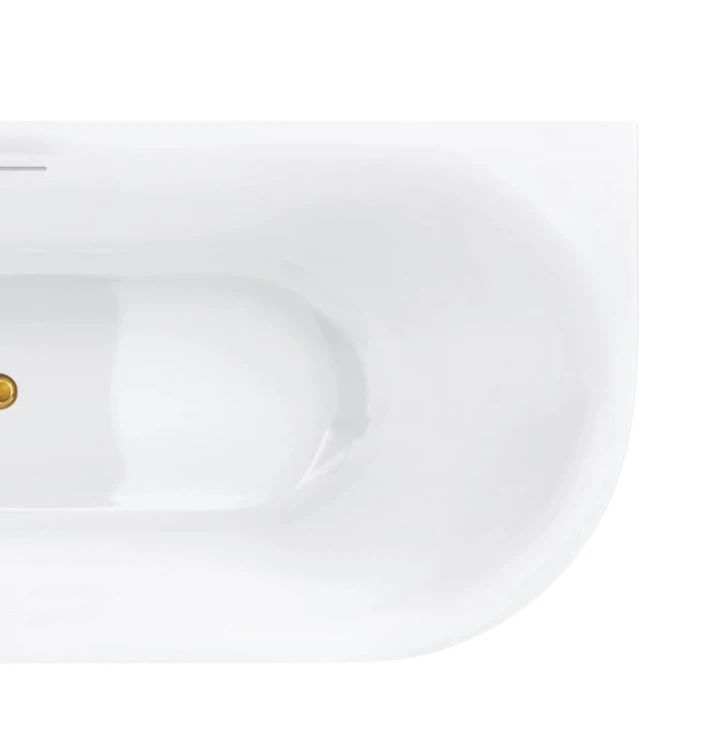 Wanna narożna intero v230llgl 160 cm montaż lewostronny przelew szczelinowy korek klik klak złoty