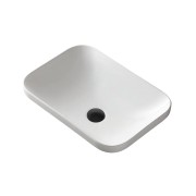 Umywalka wpuszczana w blat intero 430x380x140 mm z korkiem czarnym