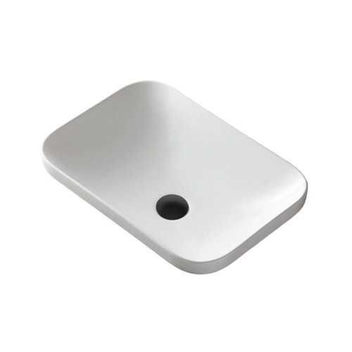 Umywalka wpuszczana w blat intero 430x380x140 mm z korkiem czarnym