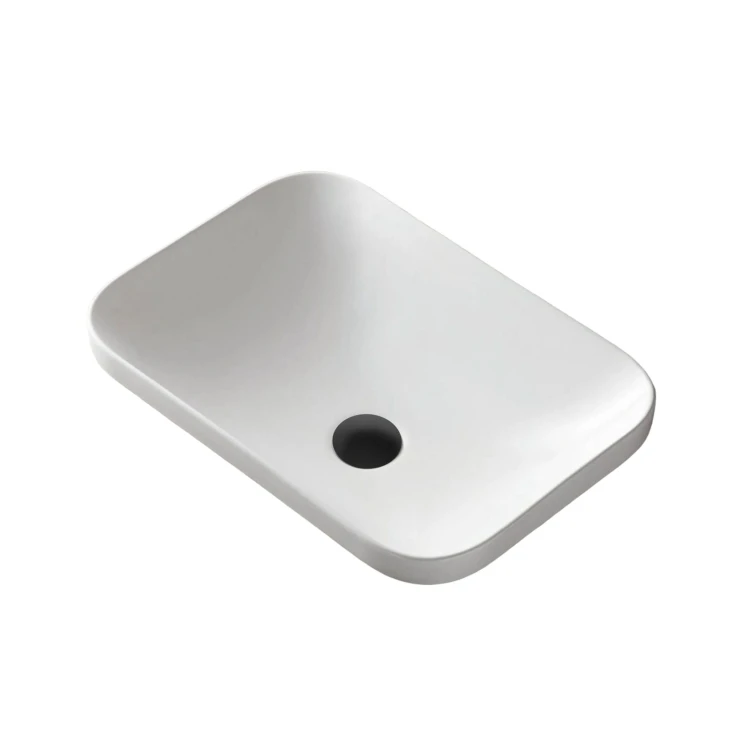 Umywalka wpuszczana w blat intero 430x380x140 mm z korkiem czarnym