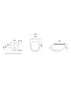 Miska wisząca WC Brava Black Lavita