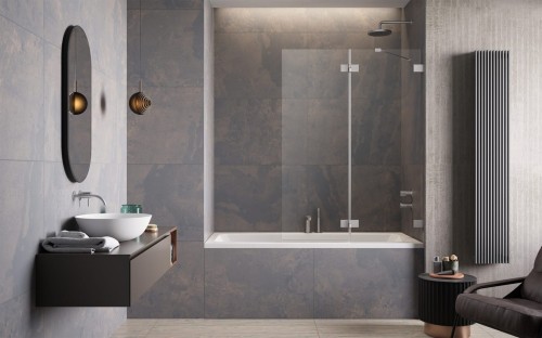 Parawan nawannowy Radaway Essenza Pro Brushed Nickel PND II prawy