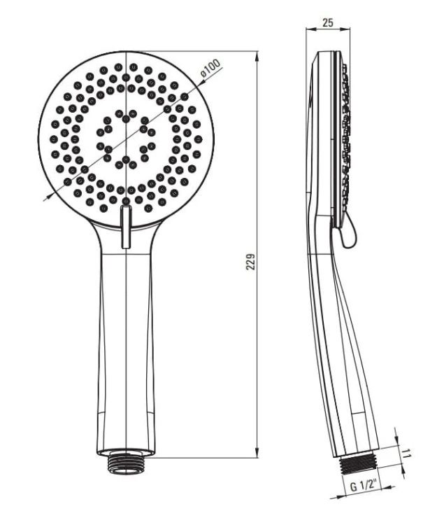 Zestaw prysznicowy czarny nero Arnika Deante NQAN41K