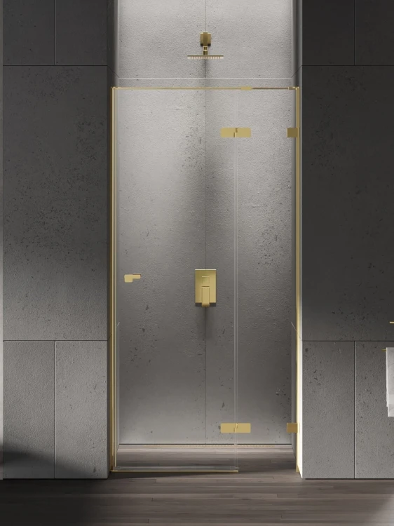 Drzwi prysznicowe New Trendy Eventa Gold Shine prawe czyste