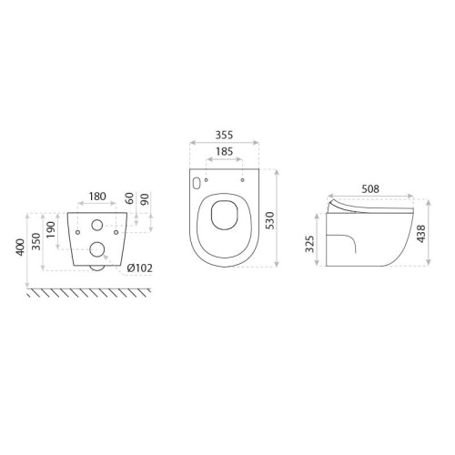 Miska wisząca WC Dola z deską SMART Lavita