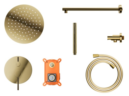 Zestaw prysznicowy podtynkowy corsan lugo z03mgl złoty