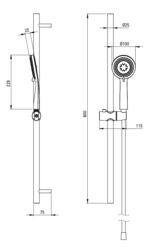 Zestaw prysznicowy 3-funkcyjny Arnika Deante złoto szczotkowane