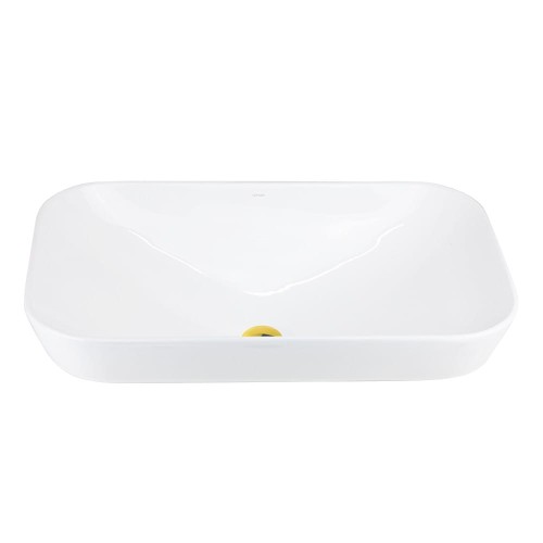 Umywalka nablatowa intero uc5580gl prostokątna 530x335x170 mm złoty korek