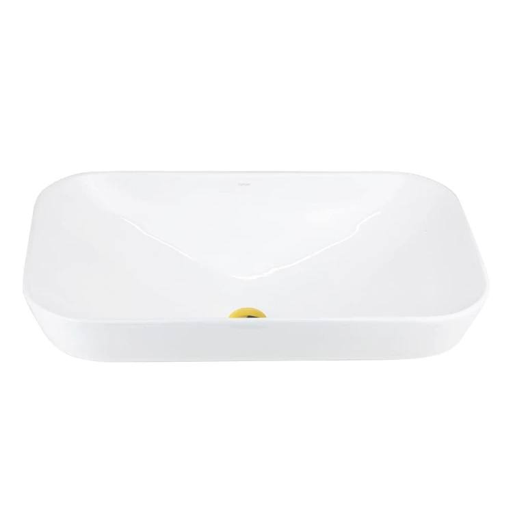 Umywalka nablatowa intero uc5580gl prostokątna 530x335x170 mm złoty korek