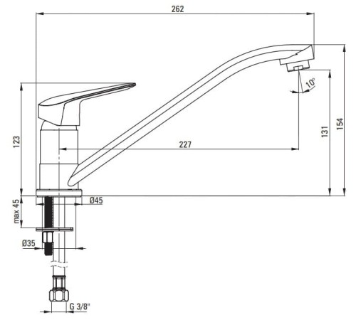 Bateria kuchenna stojąca chrom Boro Deante