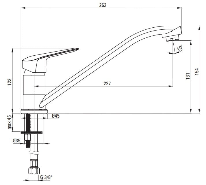 Bateria kuchenna stojąca chrom Boro Deante