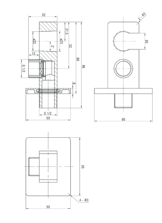 Deante Box Komplet z boxem podtynkowym termostatyczny zaokrąglony