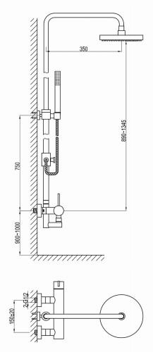 Zestaw prysznicowy KOHLMAN Dexame QW276D