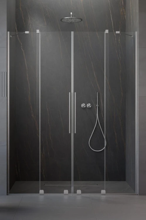 Drzwi prysznicowe Furo Brushed Nickel DWD Radaway nikiel