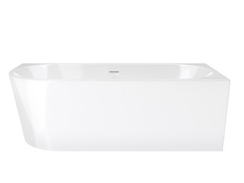 Wanna wolnostojąca narożna corsan intero 150 x 75 montaż prawostronny korek klik-klak biały