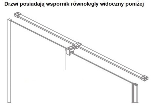 Outlet Drzwi Furo Black DWJ 140 Radaway prawe + brodzik Kyntos F 140x80