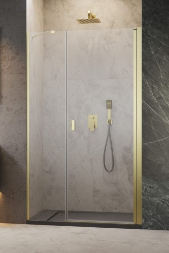 Drzwi prysznicowe Radaway Nes Brushed Gold DWS prawe
