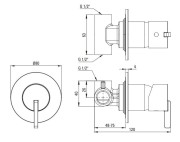 Bateria prysznicowa podtynkowa Silia Deante stal