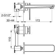 Bateria umywalkowa podtynkowa Wexpo KOHLMAN QW180W