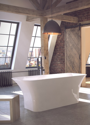 Bateria wannowa wolnostojąca Besco MODERN I czarny matt