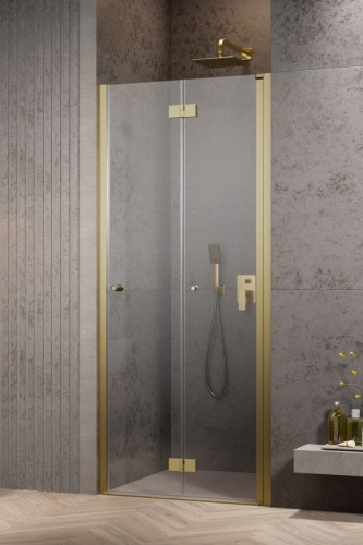 Drzwi prysznicowe Radaway Nes Brushed Gold DWB prawe
