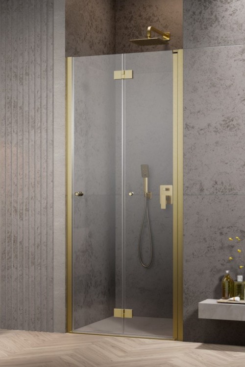 Drzwi prysznicowe Radaway Nes Brushed Gold DWB prawe