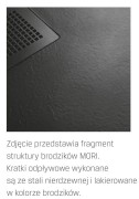 Brodzik prostokątny New Trendy Mori 100x80x3 czarny