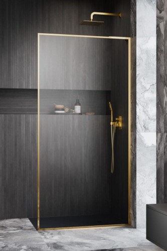 Kabina prysznicowa walk-in Radaway Modo F SL Gold II prawa złota