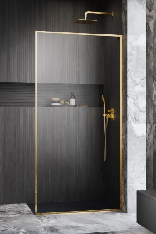 Kabina prysznicowa walk-in Radaway Modo F SL Gold II prawa złota