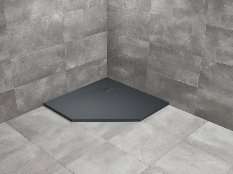 Brodzik pięciokątny Kyntos PT 90x90 antracytowy Radaway