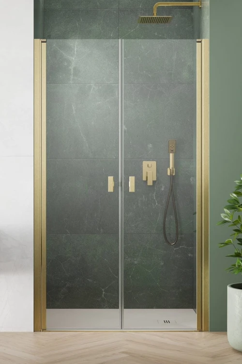 Drzwi prysznicowe Radaway Nes Brushed Gold DWD I