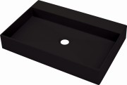 Umywalka stawiana na blacie czarna matowa Correo Deante