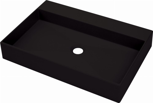 Umywalka stawiana na blacie czarna matowa Correo Deante